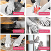 100% guantes mágicos de goma de silicona para limpieza de lavavajillas de grado alimenticio con depurador de lavado en uno