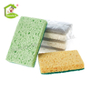 Eco Friendly Biodegradable Cocina Limpieza Tela no tejida Celulosa Esponja Almohadilla Pulpa de madera Esponja de algodón